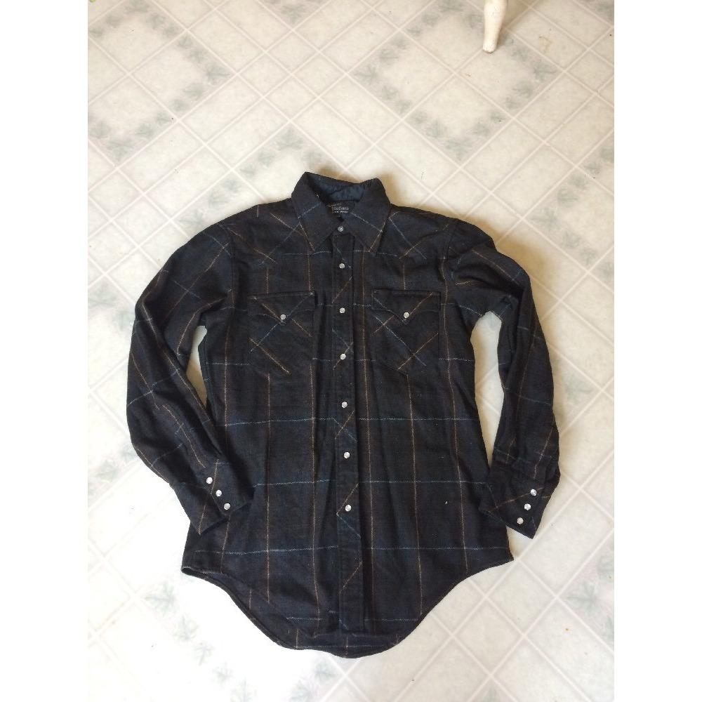 Champion Westerns Permanent Press Pearl Snap shirt 15 1/2 / 33 Extra Long Tails